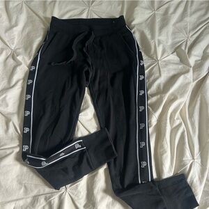 PINK Victoria's Secret Womens XS Black Logo Joggers